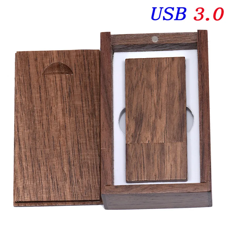SHANDIAN USB 3,0 деревянный блок USB флэш-накопитель Красная деревянная Флешка 4 ГБ 8 ГБ 16 ГБ 32 ГБ 64 ГБ U диск подарок(более 10 шт. бесплатный логотип - Цвет: walnut wood
