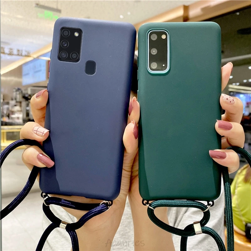 Конфетного цвета с силиконовым ремешком ремешки чехол для Samsung Галактики a51 a71 5g a21