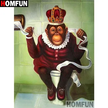 

HOMFUN 5D DIY Diamond Painting "Cartoon monkey" Full Drill Resin Diamond Embroidery Cross Stitch Home Decor A27085