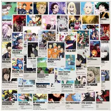 10/50 Pcs/Lot Anime Autocollants Mélange Jujutsu Kaisen Tueur de Démons Esthétique Portable Bouteille D'eau Étanche Enfant Jouet Autocollant