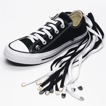 1 пара металлических головок без галстука шнурки для обуви эластичные запирающиеся шнурки детские мокасины для взрослых плоские шнурки ленивые шнурки унисекс