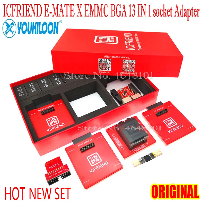 Новый ICFRIEND E-mate X памяти на носителе EMMC BGA 13 в 1 гнездо адаптера Поддержка