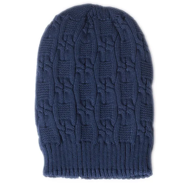 navy blue Модная шапка новая Мягкая шерстяная женская вязаная шапка, сезон осень-зима теплая шерстяная шапка - Цвет: navy blue