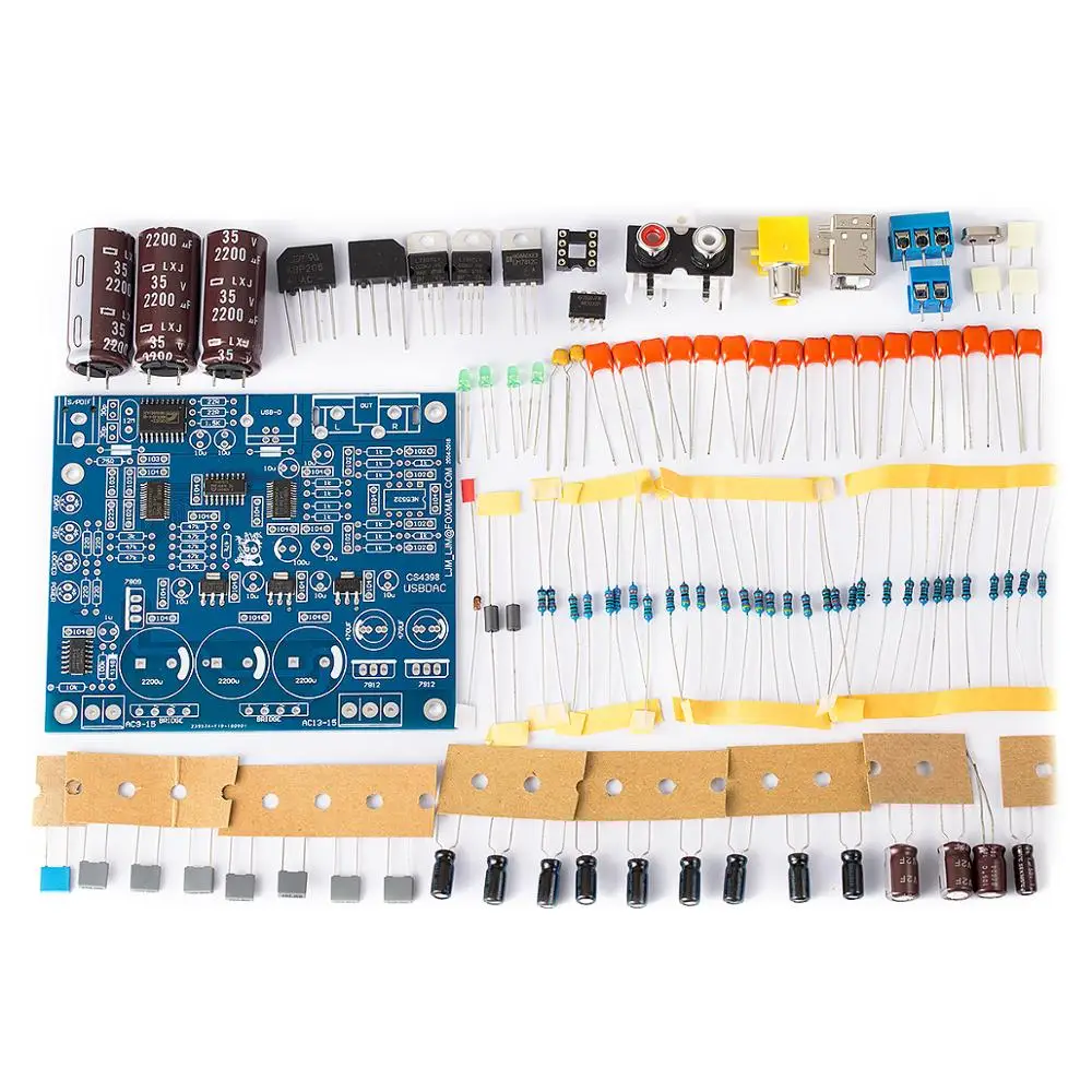 Nobsound CS8416+ CS4398 коаксиальный USB DAC плата SPDIF модуль декодирования 32 K-192 K/24 bit DIY Kit/готовая плата
