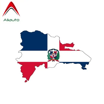 

Aliauto Fashion Car Sticker Dominican Republic Flag Map Vinyl Decal Cover Scratches for Tiguan Infiniti Peugeot Hyundai,13cm*9cm