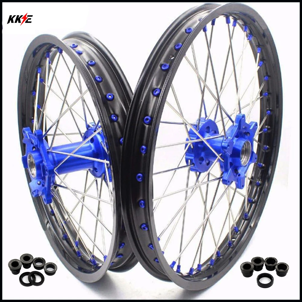 KKE 21/18 комплект колёсных ободов Enduro для HUS FE FC 125 250 350 450 501 2004-2014 синяя соска |
