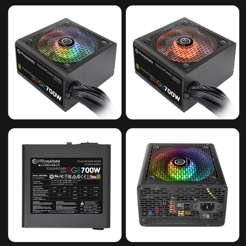 Блок питания для Thermaltake(Tt) Tough power GX1 RGB 700W 2060 80plus Gold без модуля немой блок питания 700W блок питания TP-700AH2NKG
