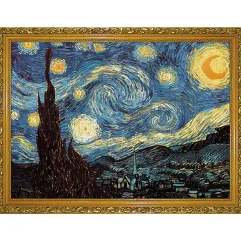 

1Pc Starry Night Jigsaw 1000 Pieces Van Gogh Jigsaw Puzzle for Fun Oil Painting Jigsaw for Adult Colorful
