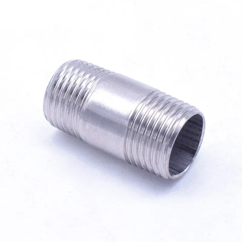 Water Pipe Fitting Hose Pipe Fitting Pipe Fitting Water connection 1/8" 1/4" 3/8" 1/2" 3/4" 1" 1-1/4" 1-1/2" Male X Male Threaded Pipe Fittings Stainless Steel SS304