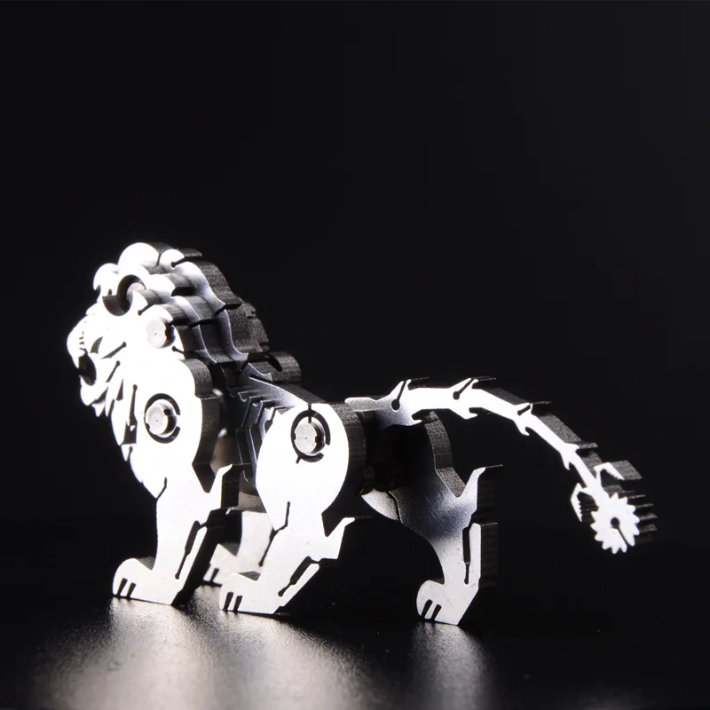 

3D Metal Model Detachable Lion Finished product No Assembly Intelligence Toys Gift Collection