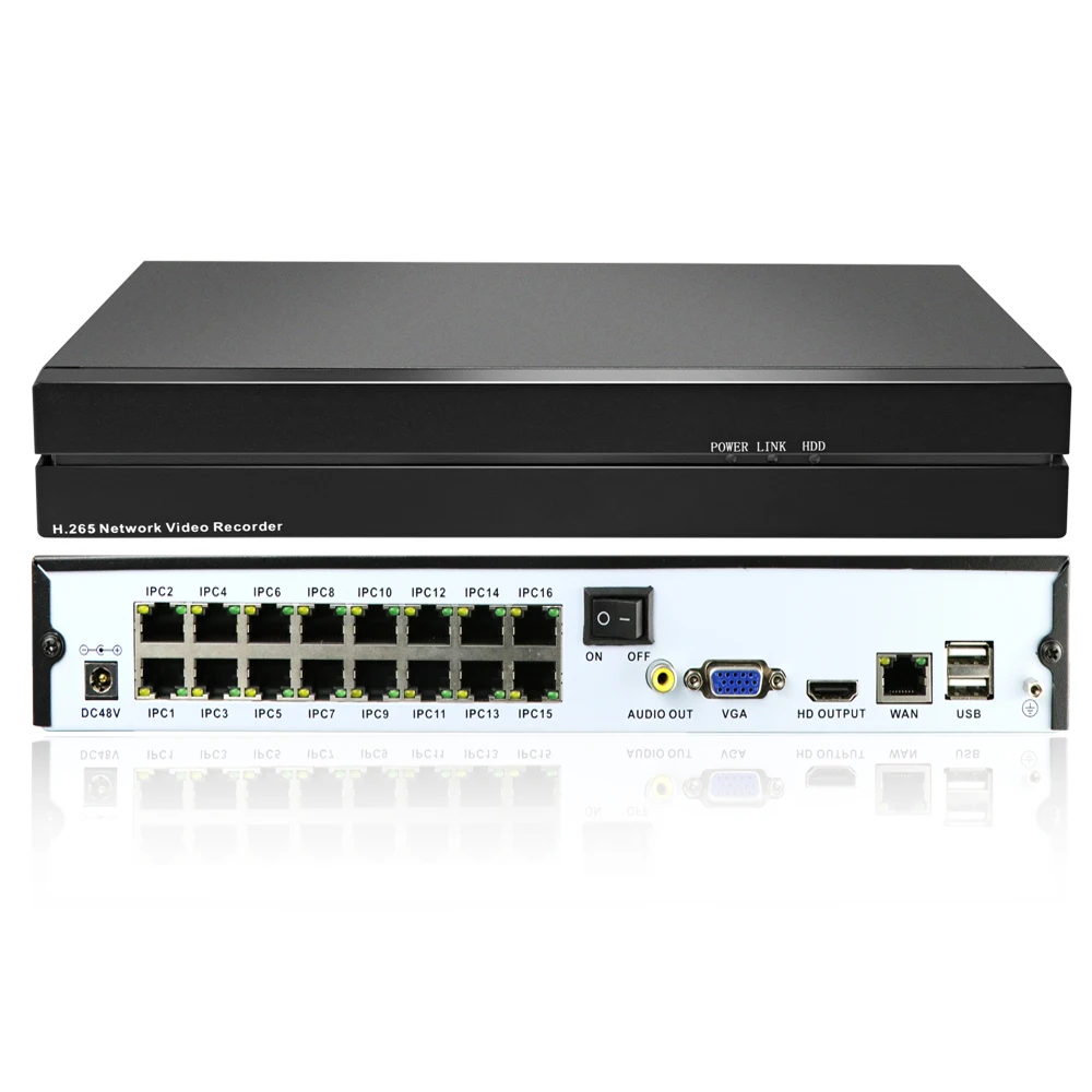 Комплект сетевого видеорегистратора LYVNAL h.265/264 16 каналов POE 2 Мп 1080p ip камера poe 48 В