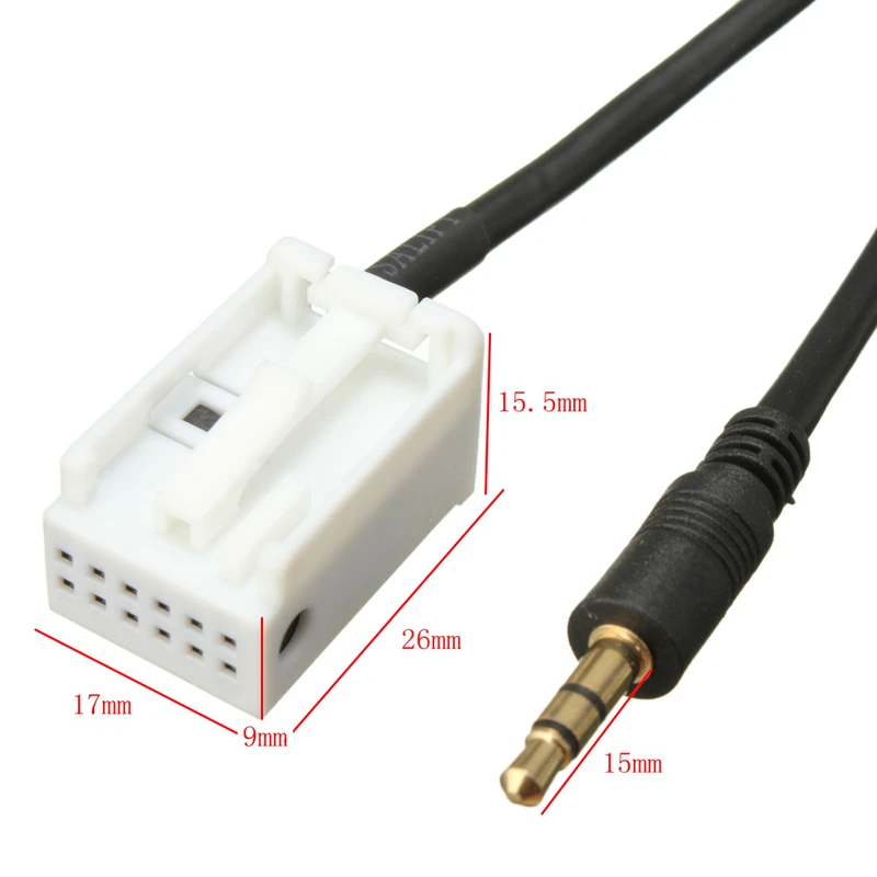 3,5 мм вход AUX Переходный кабель для peugeot 207 308 4007 мужской MP3