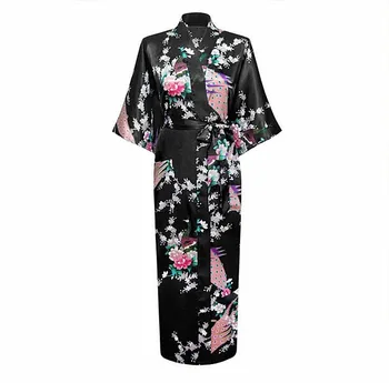 

Oversize 3XL Lady Kimono Robe Satin Homewear Nightgown Sexy Bathrobe Gown Sleepwear Nightwear Silky Home Clothes Nightdress