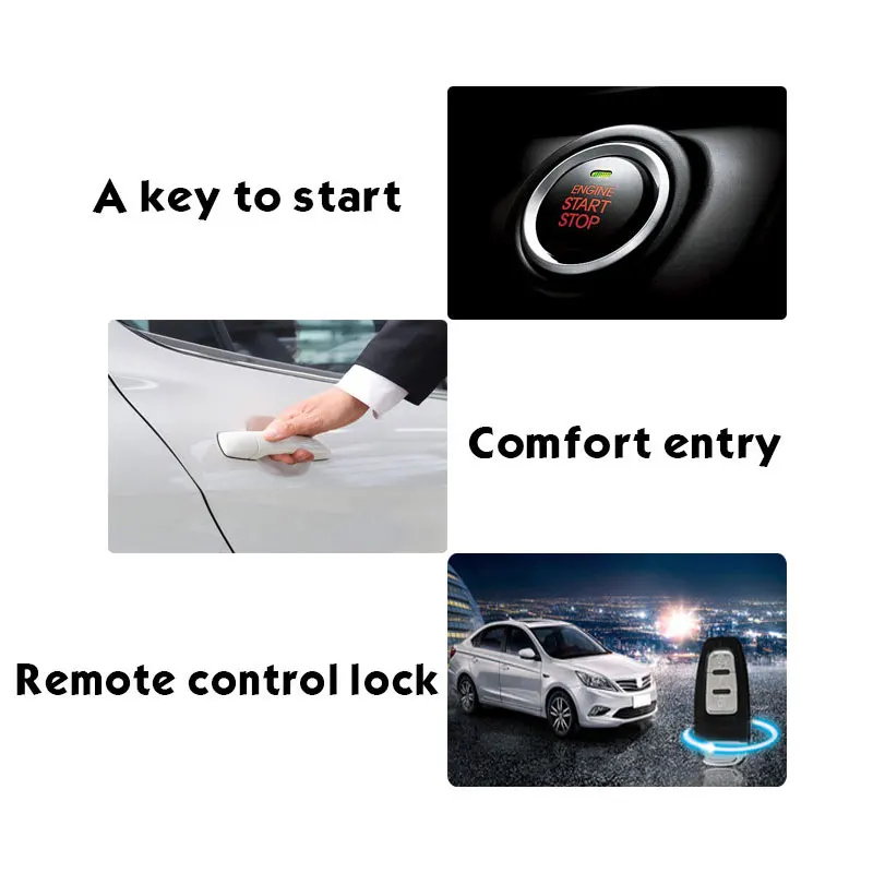 

Car alarm system with remote start central locking for signaling car central locking for car alarm with auto start Smart app keyless entry system keychain starline car parts start stop button
