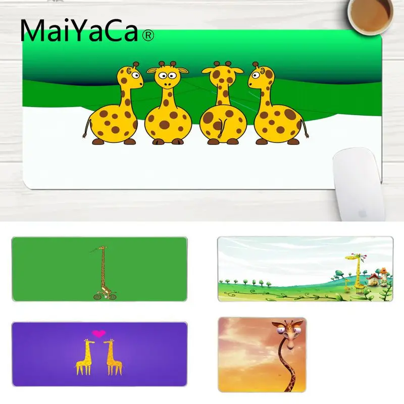 MaiYaCa винтажный классный мультяшный Комфортный коврик для мыши с жирафом, игровой коврик для мыши, игровой коврик для ноутбука, коврик для мыши