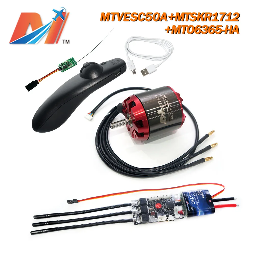 US $95.88 Maytech 12S 50V VESC50A 6365 Sensored Motor 200KV Small Hand Remote PWM Signal For Skateboard Electric Longboard