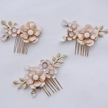 

Bridal Hair Jewelry Vintage Crystal Hairpins Flower Leaf Hair Clips Combs Women Party Headpieces Headdress Wedding Accessories