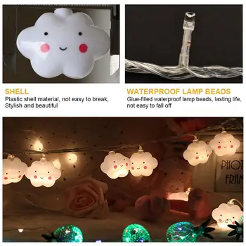 

Cloud Warm White LED String Light Cloud String Lamp Romantic Festival Bedroom Wedding Neon Lantern Super Bright Christmas Decor
