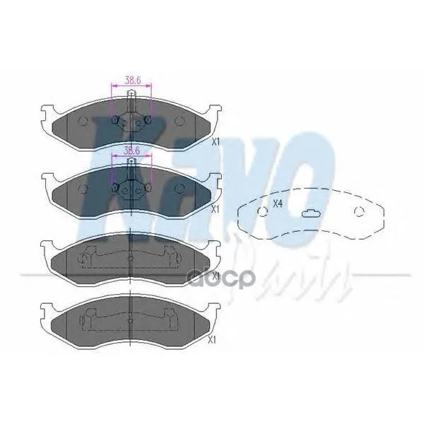 Колодки Тормозные Jeep Grand Cherokee/Cherokee/Kia Carnival-01 Передние Kavo Parts Kbp4016 kavo parts арт. KBP4016