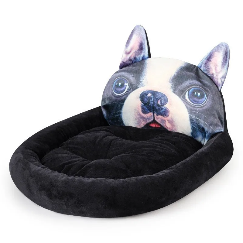 3dフレンチブルドッグパターンソファベッド犬ホット販売洗えるぬいぐるみ睡眠犬ハウスソフトペット子犬ベッドクッション 小屋 犬小屋 家畜小屋 Aliexpress