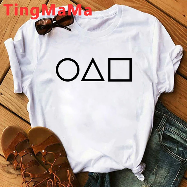 Korean TV Squid Game T Shirt Men Kawaii Cartoon Summer Tops 456 Graphic Tees Unisex Harajuku Fashion Korean Style T-shirt Male 69278