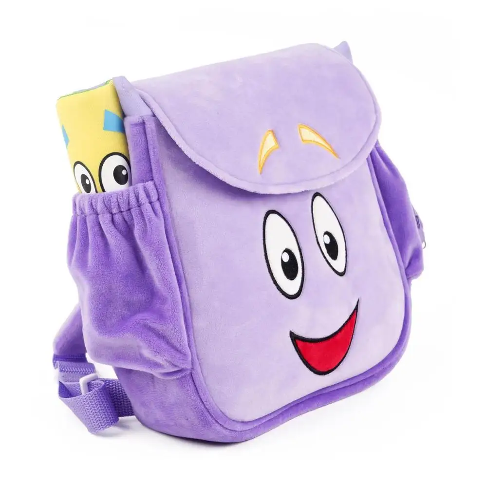 

Original Dora Explorer 28cm plush Rescue Bag Purple pink color free shipping Action Figure Children toy Birthday Christmas Gift