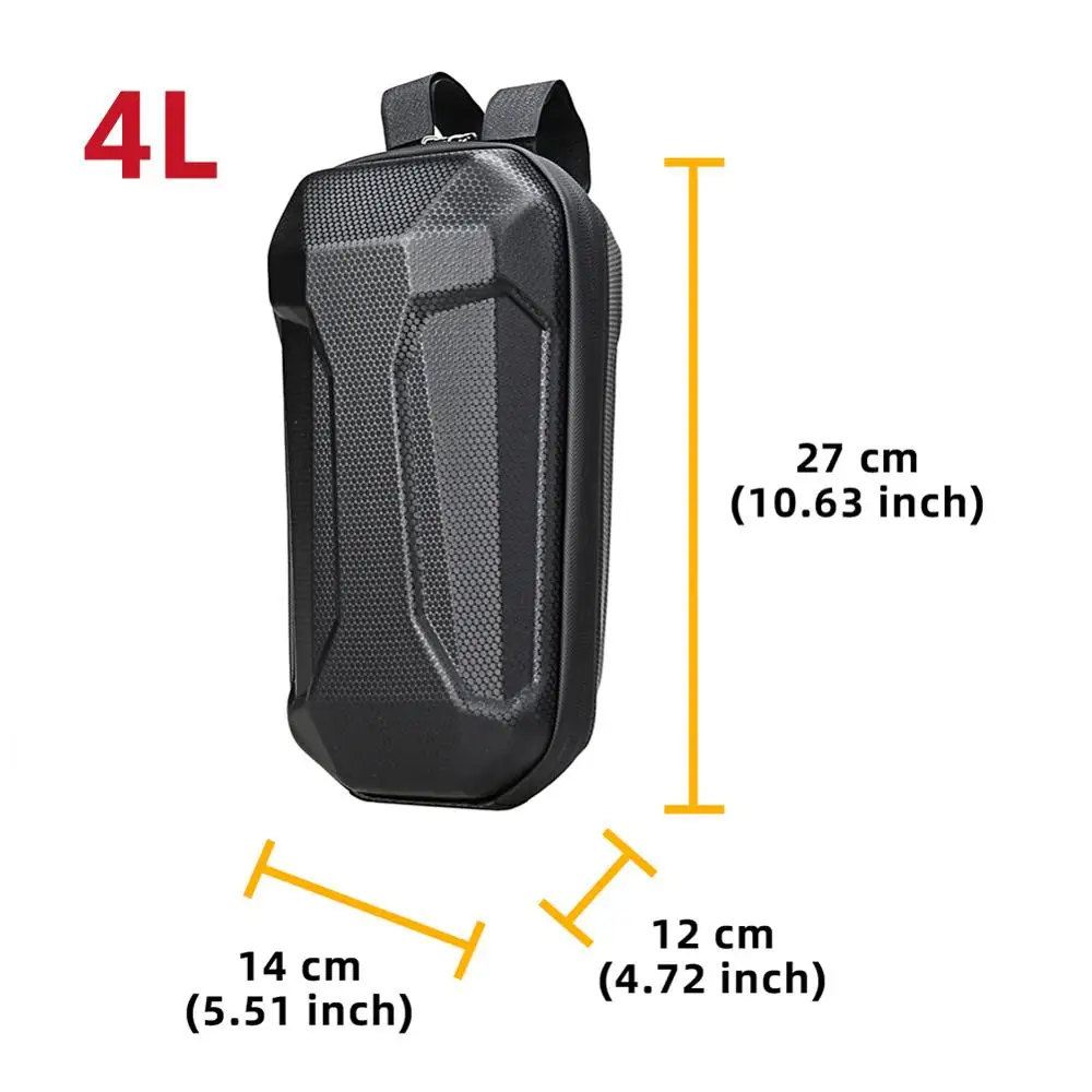 5L EVA Hard Shell Hanging Storage Bag For Xiaomi M365 Electric Scooter Black 
