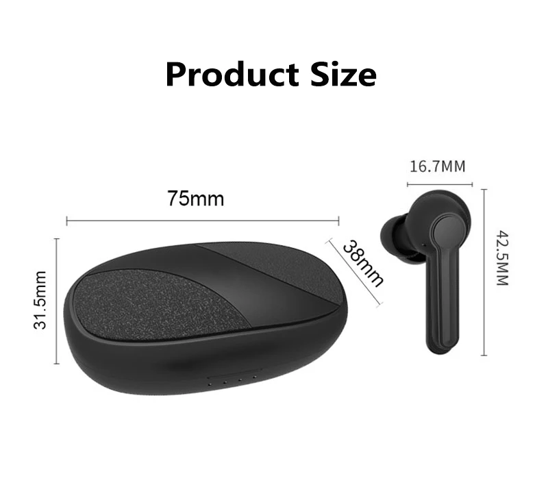 T19 TWS Wireless Bluetooth Stereo Earphones Bass Headphone Earbuds With Mic Charging Box Sport Headset