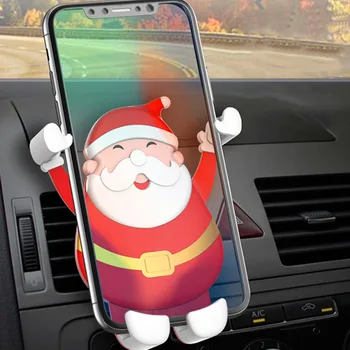 

Car Air Outlet Phone Holder Vehicle Gravity Automatic Induction GPS Navigation Bracket Auto Phone Support Buckle Christmas Santa