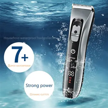 

Adults Kids Professional Electric Hair Clipper Waterproof Beard Trimmer Barber Grooming Kit Cordless Haircut Machine