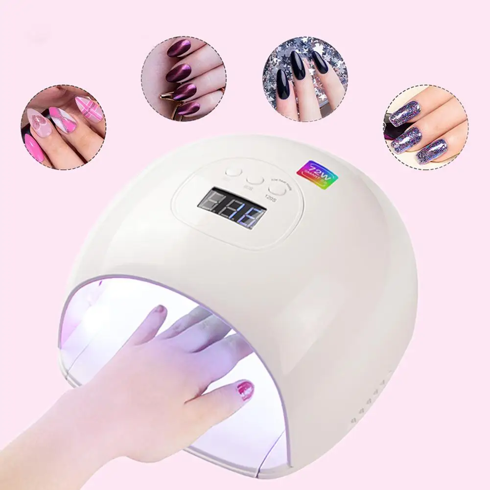 

72W UV LED Nail Lamp For Manicure Nail Dryer For All Gels Polish With Automatic Sensor Smart Temperature Control