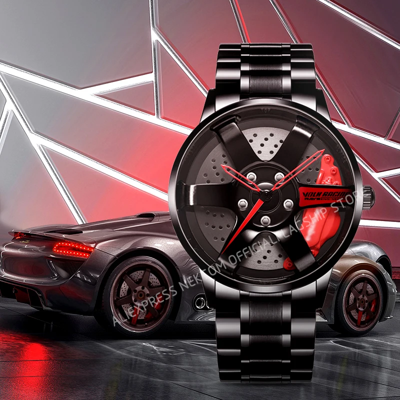Sports Watch Clock Wheel Car Custom-Design NEKTOM Waterproof Mens Hub Rim Creative