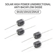 10 pces que obstrui o diodo do retificador de alta potência é usado para o carregamento da bateria solar para impedir o refluxo e o refluxo 6a/10a/20a