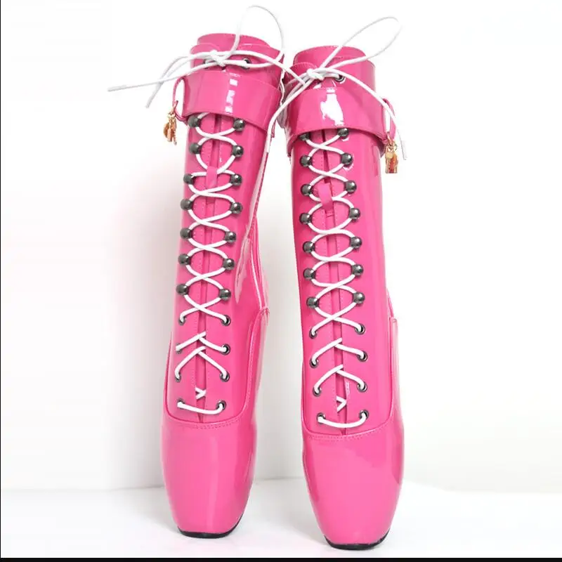 Sky-High Heels Ballet Boots Women Sexy Ankle Botas Fetish Goth Spike Heel Pointed Toes Unisex Show Dance Shoes women high heels
