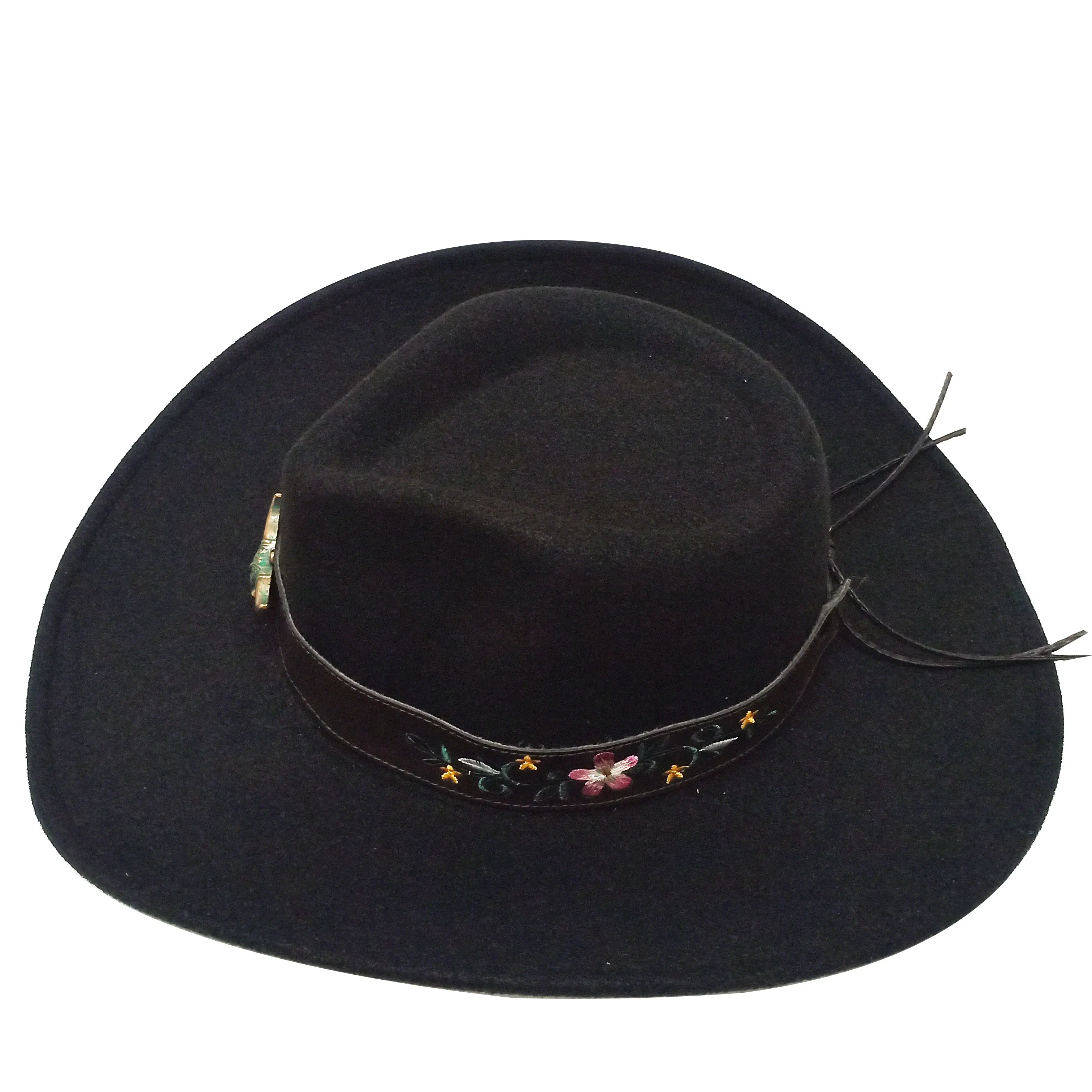 packable fedora MAN HAT Fedoras Jazz Cap Cowboy Hat New Tauren Embroidery Belt Black Fashion Panama Church Hat Autumn Wide Brim chapeu masculino grey fedora hat