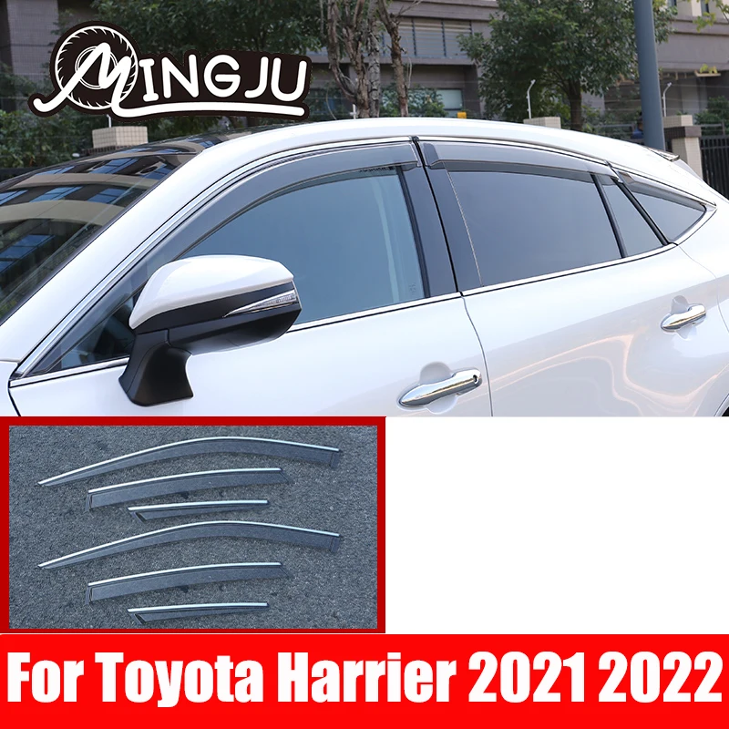 

For Toyota Harrier Venza 2021 2022 Window Visor Awnings Shelters Vent Shades Sun Rain Deflector Guard Auto Accessories