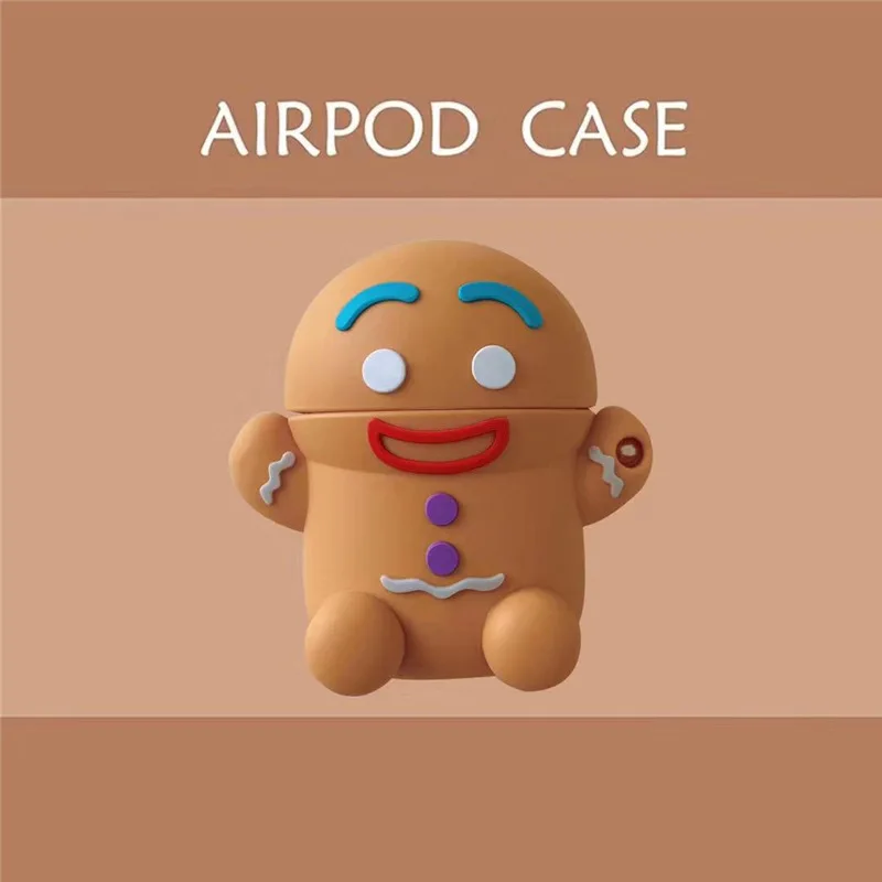 Новый милый 3D чехол Airpods 1 2 беспроводная Bluetooth гарнитура силиконовый Apple защитный