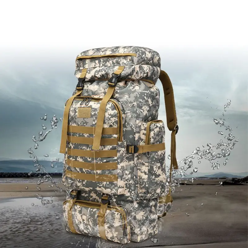 80L большой камуфляжный рюкзак походный тактический военный кемпинг выживания снаряжение