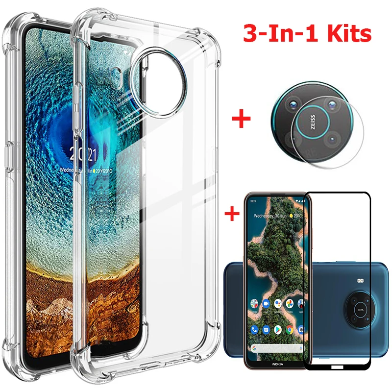 Чехол и стекло для камеры 3-в-1 Nokia X10 G10 G20 X20 6 2 7 3 5 4 1 5.3 защита экрана объектива