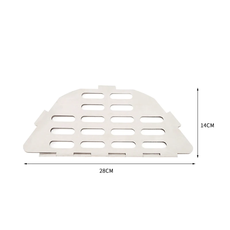 

BBQ Grill Pan Hexagonal Folding Stainless Steel Barbecue Tray Stove Topper Plate Cookware Accessories For Outdoor Cooking