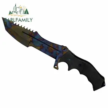 

EARLFAMILY 13cm x 9.3cm for CSGO Skin Huntsman Knife Case Hardeneda Funny JDM Car Stickers DIY Vinyl Car Wrap Body for Car Decal