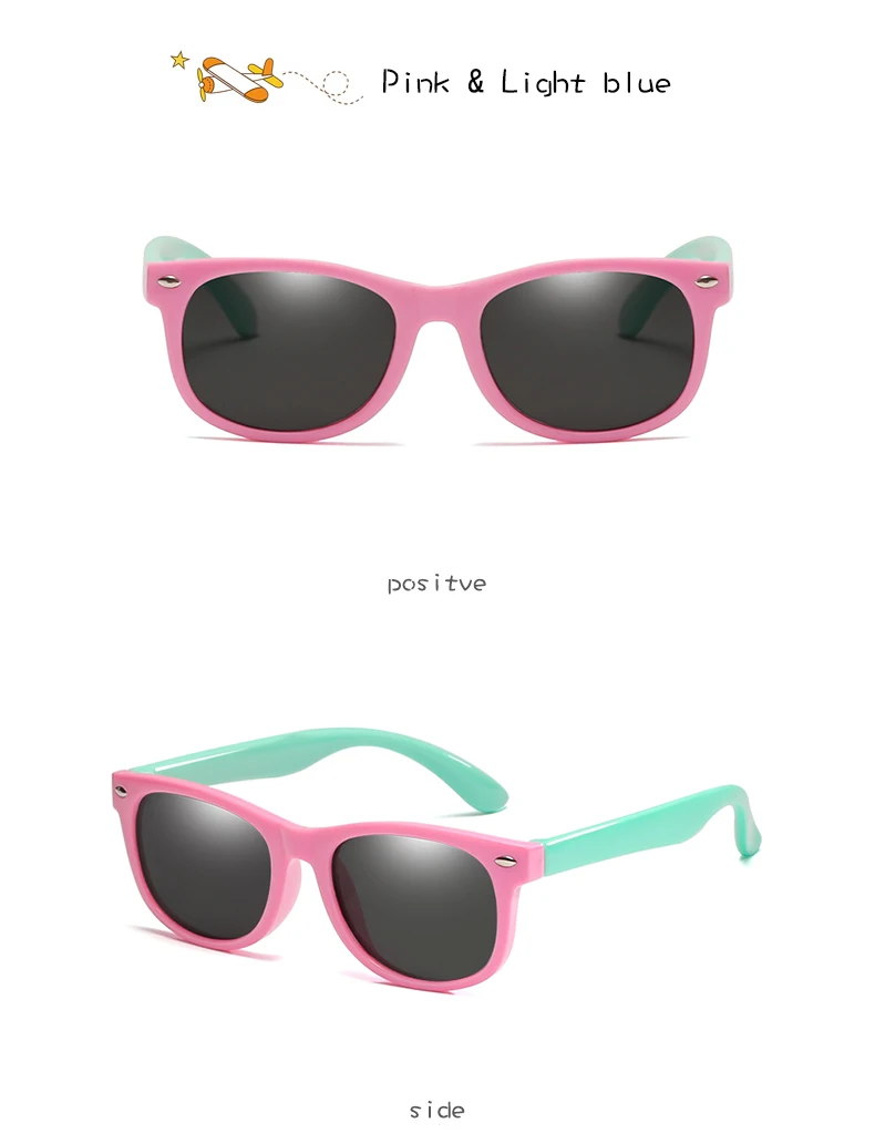 Rubber Polarized Sunglasses Kids TR90 Boys Girls Mirror Polaroid Sun Glasses Silicone Safety Glasses for Children Baby_voghion.com