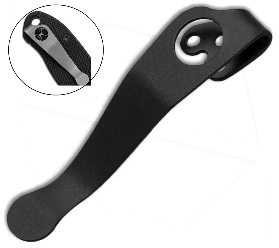 Black Cnc Alloy Deep Carry Pocket Clips Folding Pocket Knife Portable