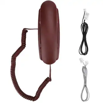 

Telephone retro corded landline phone with cord storage wall mounting noise canceling function for homes and offices 3 colors