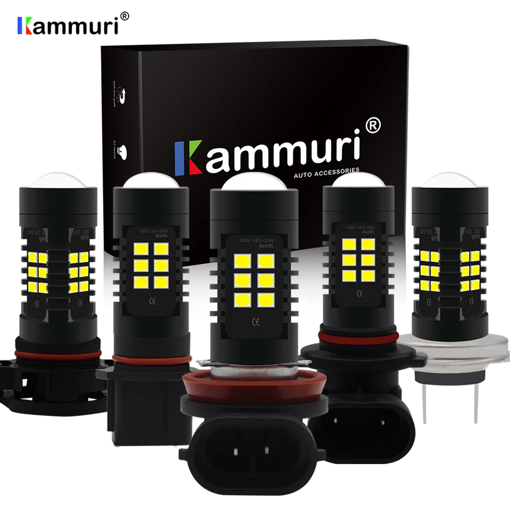 KAMMURI H8 H11 светодиодный 9005 HB3 9006 HB4 светодиодный лампы H10 P13W PSX26W PS19W H16 5202 PS X 24W Автомобильные противотуманные фары автомобили DRL для автомобильных фар