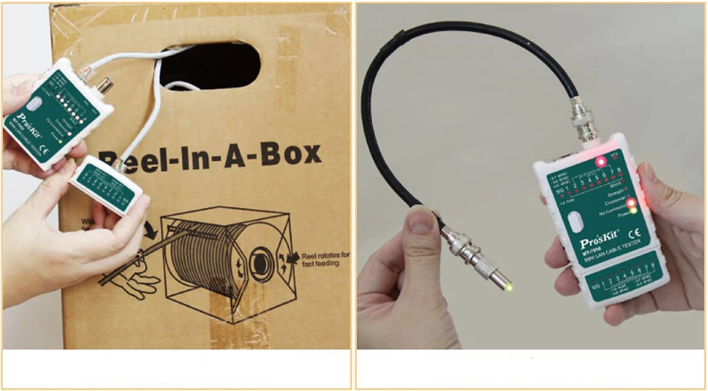 Мини Pro'sKit MT-7058 Многофункциональный BNC Кабель сетевой тестер беспроводной провод напряжение Detecto кабель трекер проверки