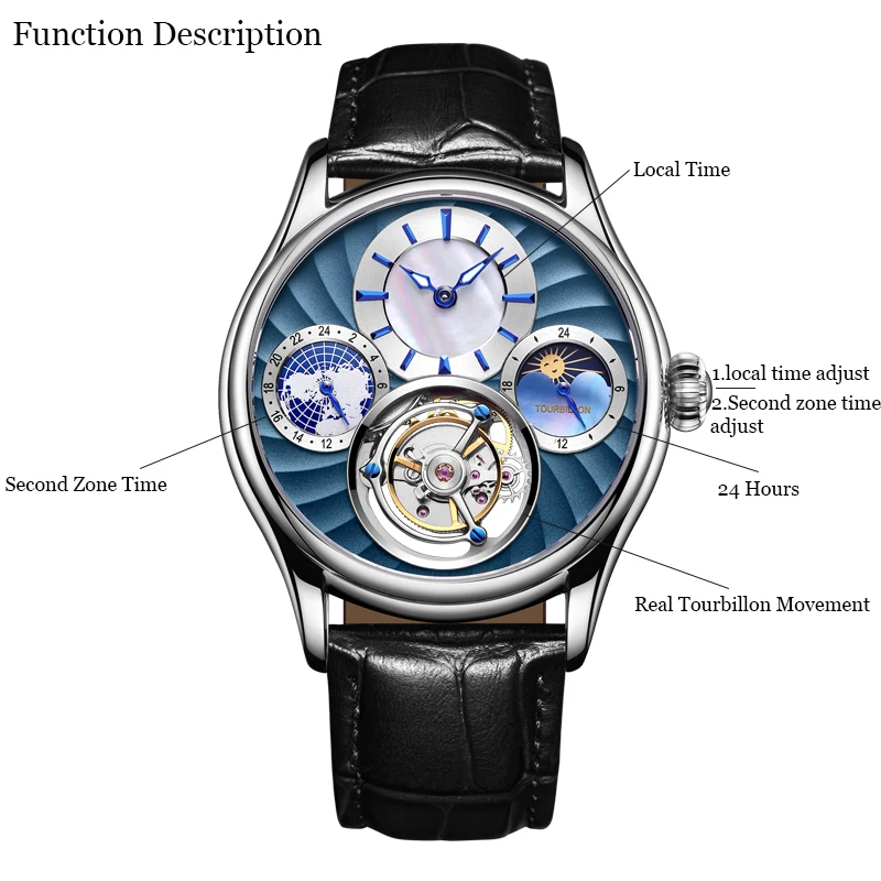 GUANQIN 2020 Real Tourbillon механические мужские часы с ручным заводом лучший бренд