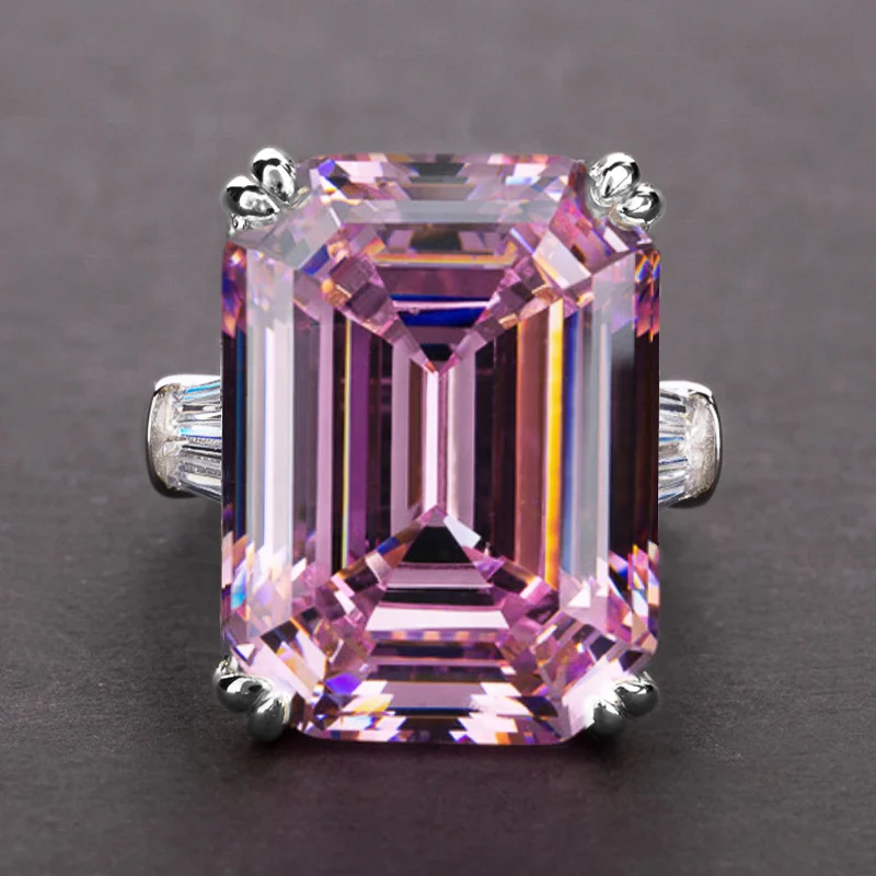 Solitaire Big Rectangle CZ Women Wedding Ring Engagement Ring Evening Party Female Fashion Jewelry Gifts wedding rings womens ring cubic zircon ring finger rings jewelry rings ring jewelry