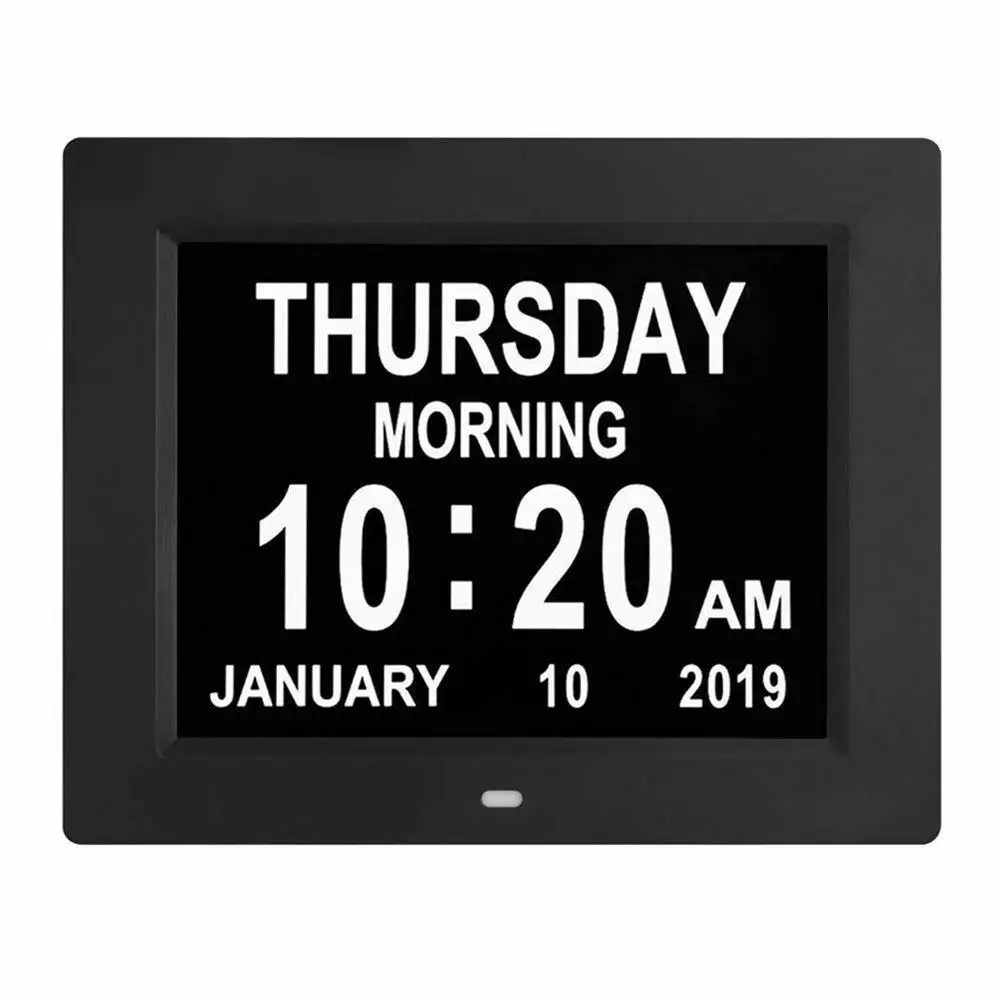 Wall Clock Clock Parts Digital Calendar Electronic Alarm Clock with 8inch Screen Display for Extra Impaired Vision People The Aged Seniors Wall Clock
