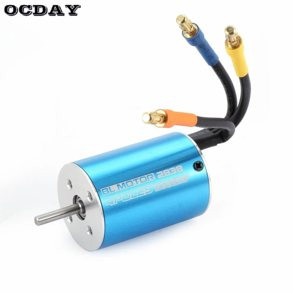 

2838 3600KV Sensorless Brushless Motor with 35A Brushless ESC Electric Speed Controller for 1/14 1/16 1/18 RC Car Truck ht